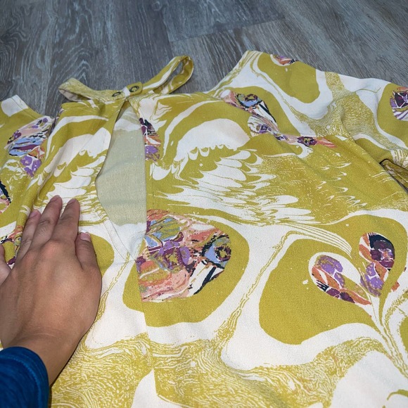 Free People Oversized Floral Shirt Size X Small - Picture 5 of 8